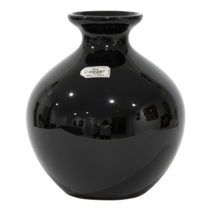 Royal Haeger Black Ceramic Bud Vase – Mid-Century American, Handcrafted