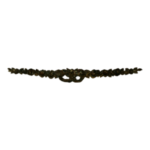 Antique French Bronze Pediment - Floral Swag & Bow