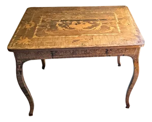 Vintage Marquetry Office Table