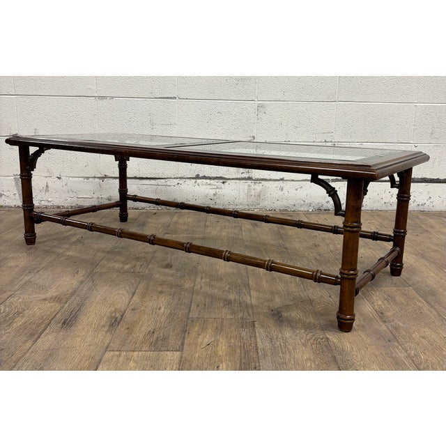 Lane Furniture Vintage Lane Chinese Chippendale Chinoiserie Style Coffee Table Cocktail Table For Sale - Image 4 of 16