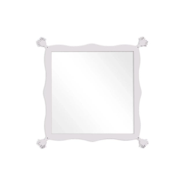 Contemporary Fleur Home Carnival Iko Iko Square Mirror in Lite Lavender, 51x51 For Sale - Image 3 of 3