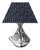 Vintage Cubist Ceramic Table Lamp with Hand-Painted Face & New Lampshade, Spain For Sale - Image 11 of 11