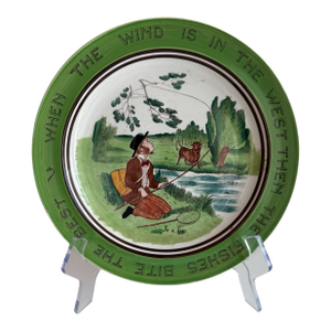 Antique Wedgwood Etruria Simple Simon Transferware Cabinet Plate, England, 10”