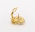 Yellow Infinity Knot Carved Glass and 18k Yellow Gold Earrings For Sale - Image 8 of 8