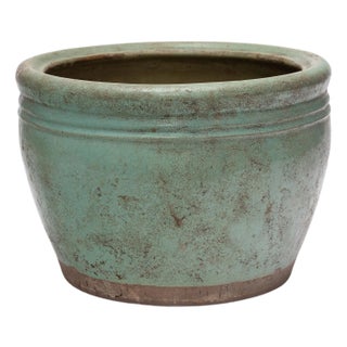 Chinese Crackled Celadon Pot, C. 1890 For Sale