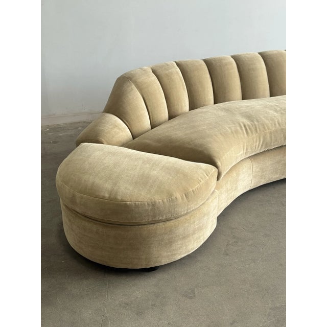 1980s One of One Arched Channel Back Sofa For Sale - Image 16 of 16