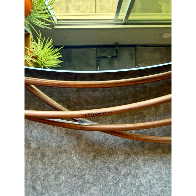 Vintage Curtis Jere Wheat Sheaf Large Wall Mirror Metal Sculpture Regency For Sale - Image 11 of 16