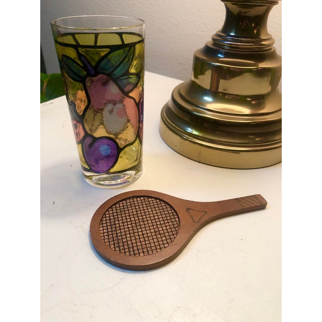 Mid 20th Century Pickle Ball Tennis Racket Coasters Mid Century For Sale - Image 5 of 9
