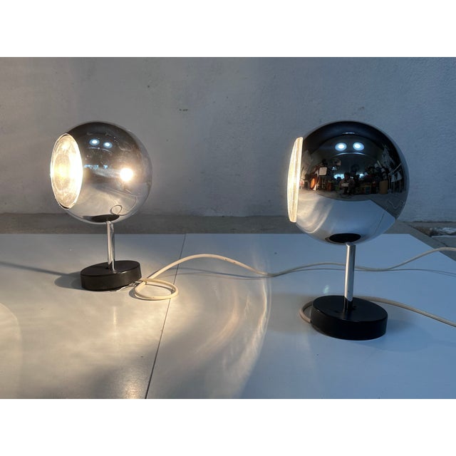 Chrome-Plated Eyeball Spotlights from Staff Leuchten, Germany, 1970s, Set of 2 For Sale - Image 12 of 13