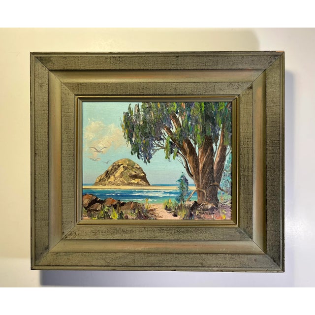 Mid-Century Thomas Fisk Goff Plein Air Seascape Oil Painting For Sale - Image 9 of 9