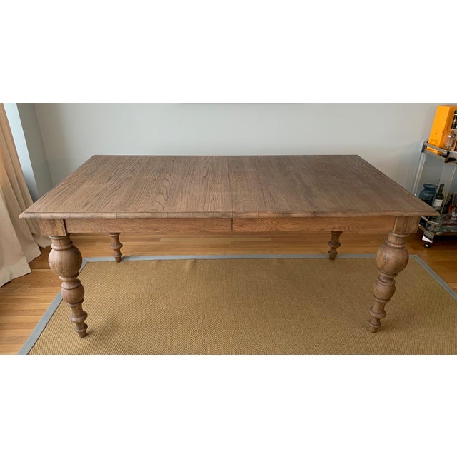 Rustic Restoration Hardware Grand Baluster Rectangular Extension Dining