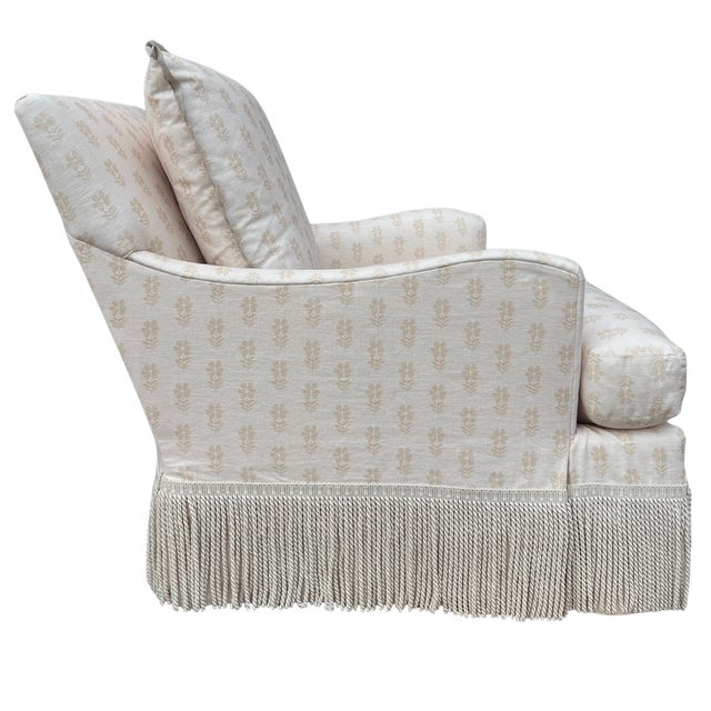 2020s Lee Industries Bullion Fringe Swivel Chair For Sale - Image 5 of 13