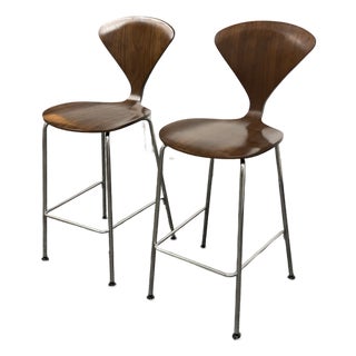 Norman Cherner for Cherner Chair Company Cherner Counter Stools, Pair For Sale