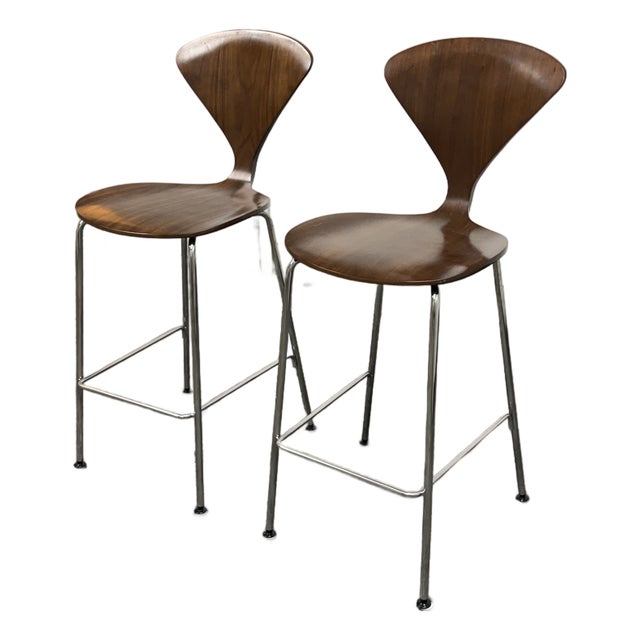 Norman Cherner for Cherner Chair Company Cherner Counter Stools, Pair For Sale