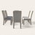 Wood Set of Six 1980s Postmodern Sculptural Dining Chairs in Textured Cream Fabric For Sale - Image 7 of 18
