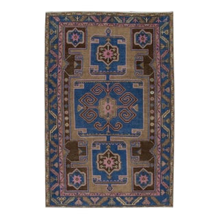 Oriental Hand Knotted Rug Turkish Anatolian 4'4" x 6'4" For Sale