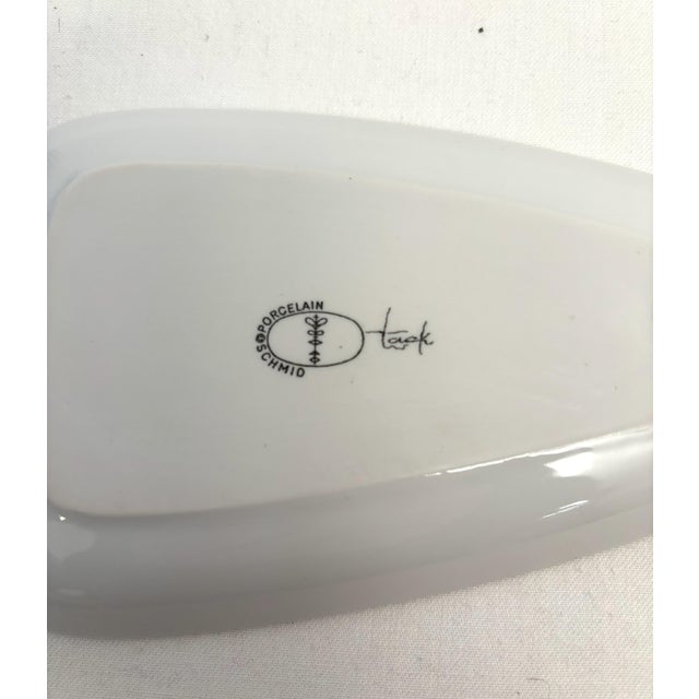 Vintage 1960s LaGardo Tackett Schmid Porcelain Tall Mugs With Snack Saucers--Set of 6 For Sale In Seattle - Image 6 of 7