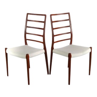 Niels Møller No. 82 Side Chairs in Teak J.L. Møllers Møbelfabrik, Denmark - A Set of 2, Denmark For Sale
