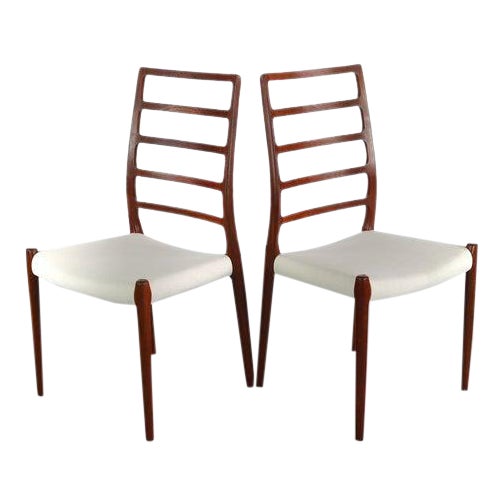 Niels Møller No. 82 Side Chairs in Teak J.L. Møllers Møbelfabrik, Denmark - A Set of 2, Denmark For Sale