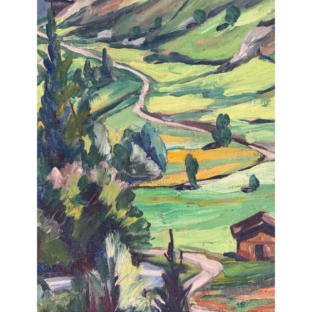 Vintage French Landscape Oil Painting For Sale - Image 4 of 17