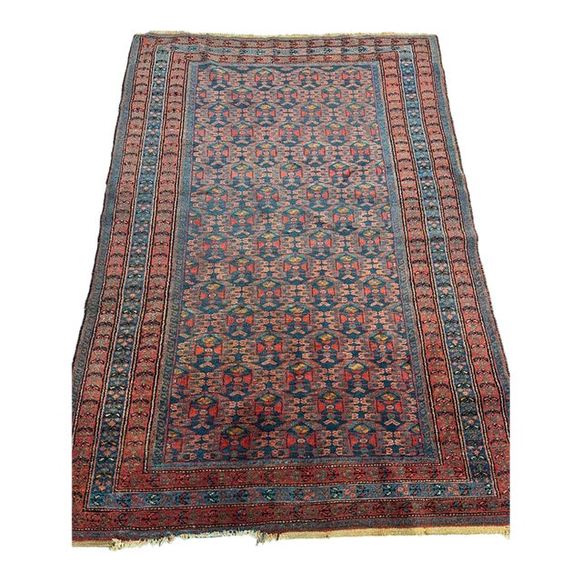 1940s Wonderful Bed of Tightly Packed Mini Trees or Shrubs Rug 4.5 x 6.6 For Sale