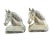 Vintage Decorative Equestrian Horse Head Silvered Metal Bookends Marked Pmc88- Set of 2 For Sale - Image 10 of 10