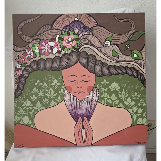 Black Katya Krupko, Gratitude, 2012, Oil on Canvas For Sale - Image 8 of 9