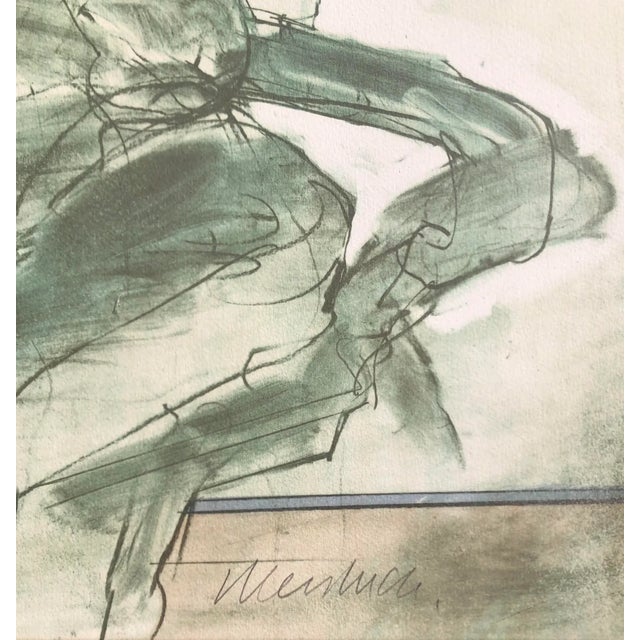 Figurative 1960s Claude Weisbuch Le Melomane Lithograph For Sale - Image 3 of 4