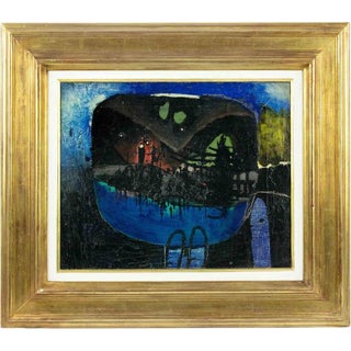Gianni Dova, Head Abstract, 1960s, Oil on Canvas, Framed For Sale