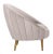 Modern Tufted Tub Chair in Pale Taupe For Sale - Image 3 of 9