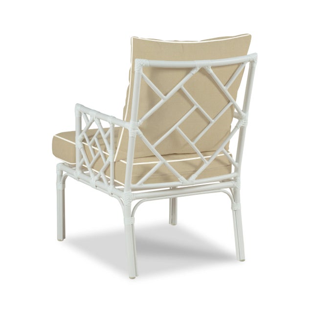 Please note this is a made to order item with a 8-10 week lead time. Features a fretwork back and arms and detachable...