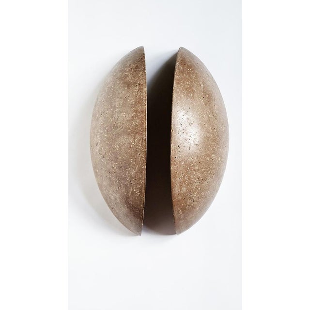 Postmodern Half-Moon Concrete Wall-Lights, 1980s, Set of 2 For Sale - Image 11 of 15