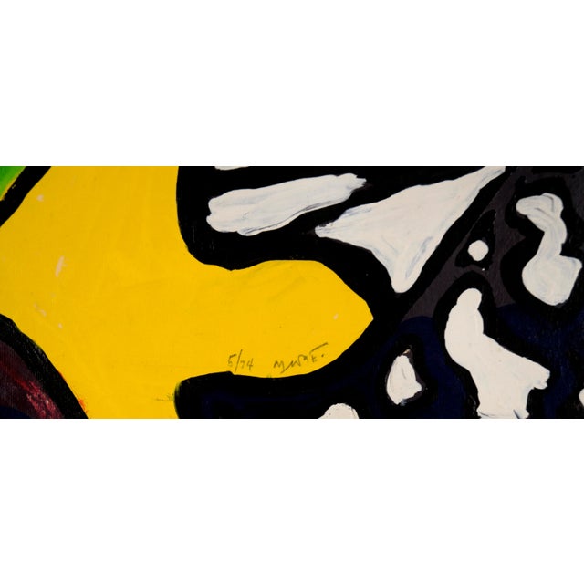 Colorful Abstract in Acrylic on Paper (1974) by Michael William Eggleston For Sale - Image 10 of 10