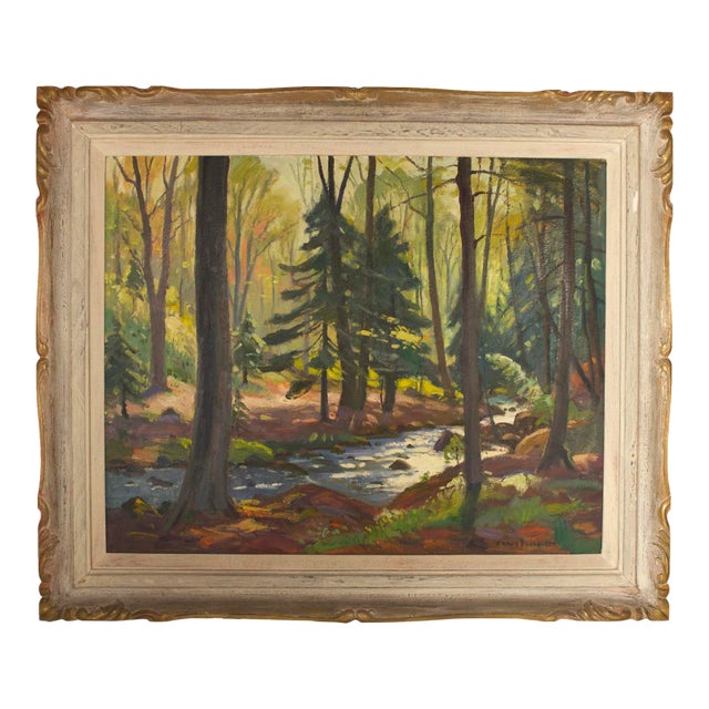 Original Frank Shirley Panabaker Painting Oil on Masonite For Sale