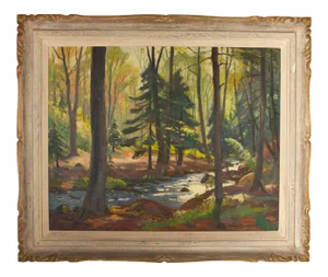 Original Frank Shirley Panabaker Painting Oil on Masonite