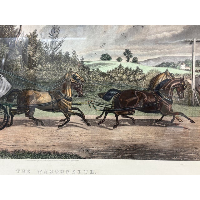 1980s McQueen's Coaching the Wagonette Original Print, Signed For Sale - Image 5 of 12
