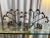 Wrought Iron Oversized Candle Holders, Pair For Sale - Image 4 of 6