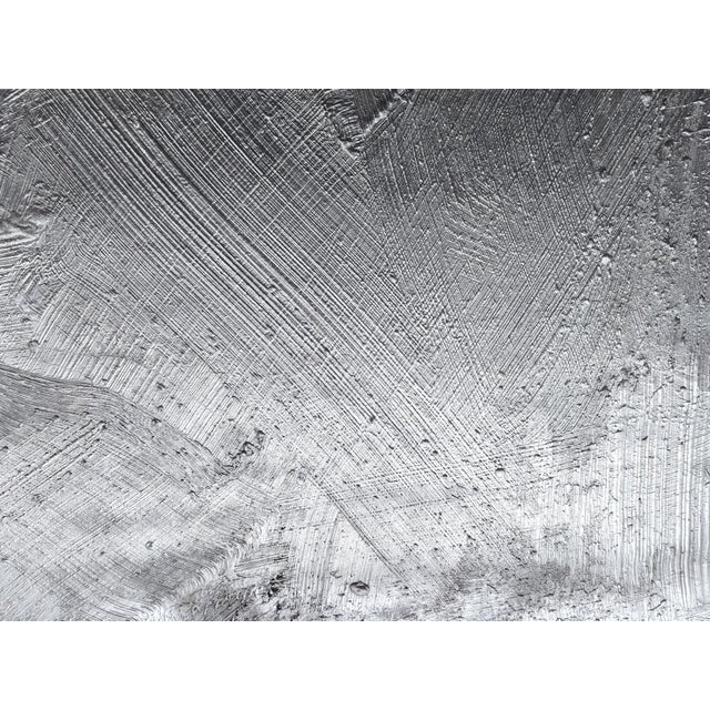 Matt Aston "Quicksilver" Large Contemporary Abstract Metallic Silver Gestural Painting, 2024 For Sale In Houston - Image 6 of 12