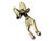Late 19th century English fox form door knocker cast with expressive naturalistic detail and elongated front legs forming...