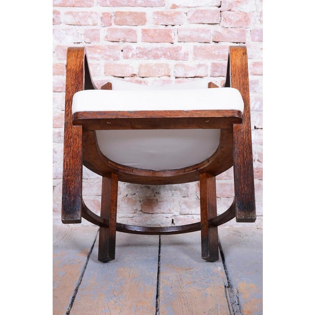 Vintage Art Deco Armchairs in Oak by O. Wagner, 1890s, Set of 4 For Sale - Image 16 of 18