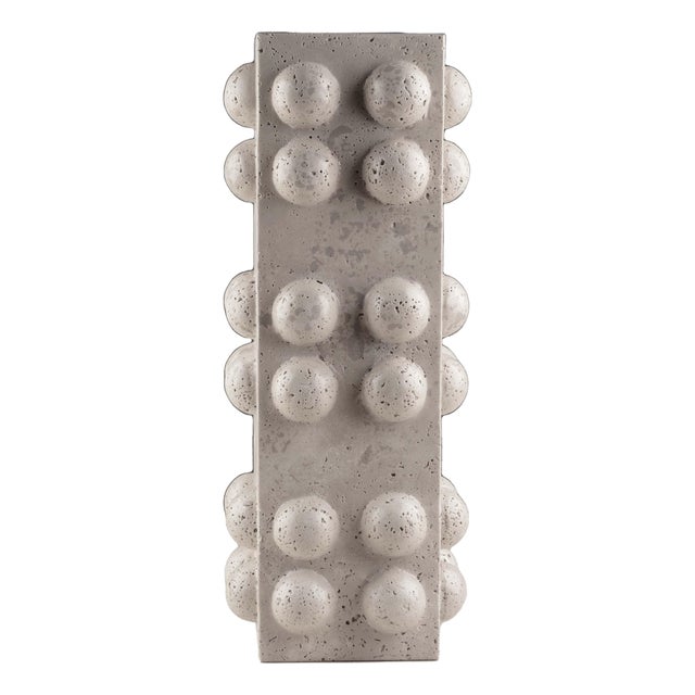 Travertine Bubble Vase by Nina Magon For Sale