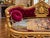 Wood 1970 French Artisan Louis XVI Gold Burgundy Sofa Set-3 Pc For Sale - Image 7 of 18