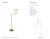 Thomas O'Brien by Visual Comfort Signature Paulo Floor Light in Hand-Rubbed Antique Brass with Linen Shade Designer:...