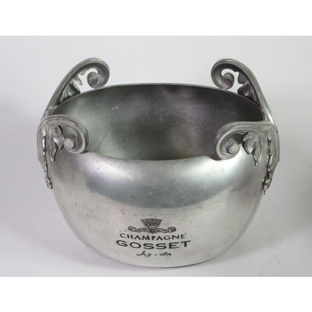 MidCentury Pewter French Wine Cooler Ice Bucket From Champagne Gosset