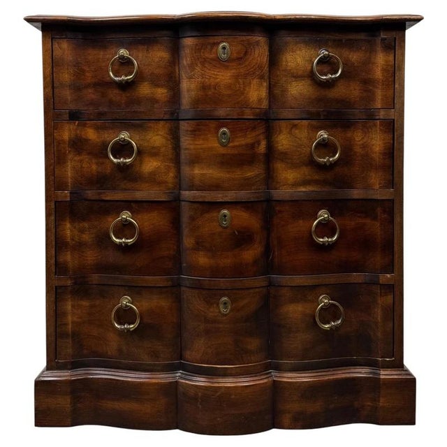 20th Century Georgian Hardwood Serpentine Chest of Drawers For Sale - Image 12 of 12