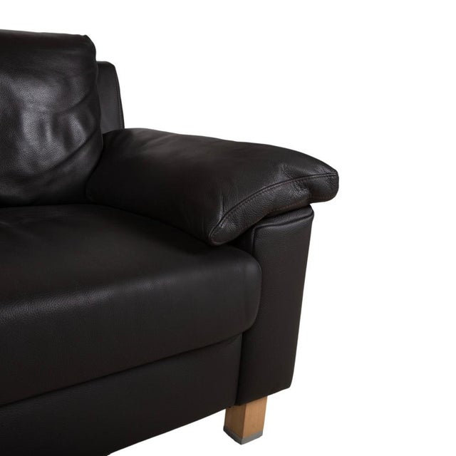 Leather Dark Brown Three-Seater Sofa from Ewald Schillig For Sale - Image 4 of 12