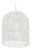 Matthew Izzo Home Arleigh Elongated Dome, Bell Shaped White Wash Wood Bead Pendant Light For Sale