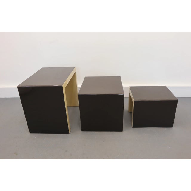 Mid-Century Modern German Nesting Tables by Christian Koban for DOM, 1970s, Set of 3 For Sale - Image 3 of 14