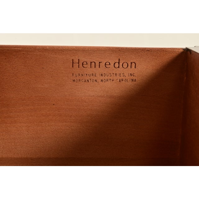 Brown Henredon Mid-Century Modern Campaign Oak Armoire Dresser or Gentleman's Chest, Circa 1970s For Sale - Image 8 of 14