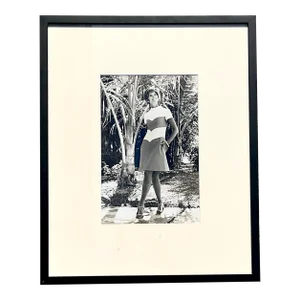 Vintage Boho Black and White 70s Fashion Photograph